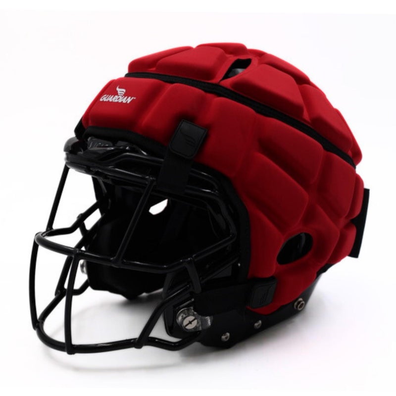 Guardian Cap - Soft-Shell Helmet Cover for Football and Lacrosse - Reduces Impact and Protects Helmets - One Size Fits All for Youth  High School and College Programs - Red - Image 1
